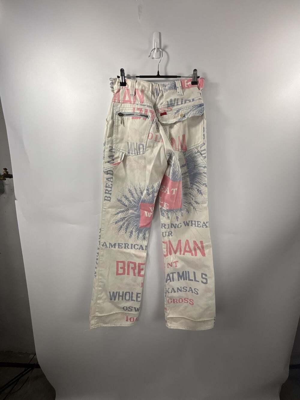 Vintage Big Smith Printed Wheat Sack Carpenter Pants